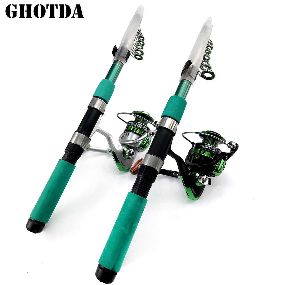 Fishing Rod Spinning - ชุดคันเบ็ดสำหรับเดินทางน้ำเค็มแบบพกพา joran pancing Laut แข็งสุดๆรอกหมุนขนาด6กก. สำหรับเบ็ดเบสไพค์
