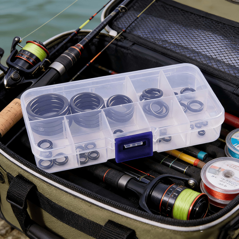 Fishing Rod Guide Replacement - ชุดเปลี่ยนไกด์คันเบ็ดพร้อมแหวนเซรามิก 40 ชิ้น (4 มม.-30 มม.)