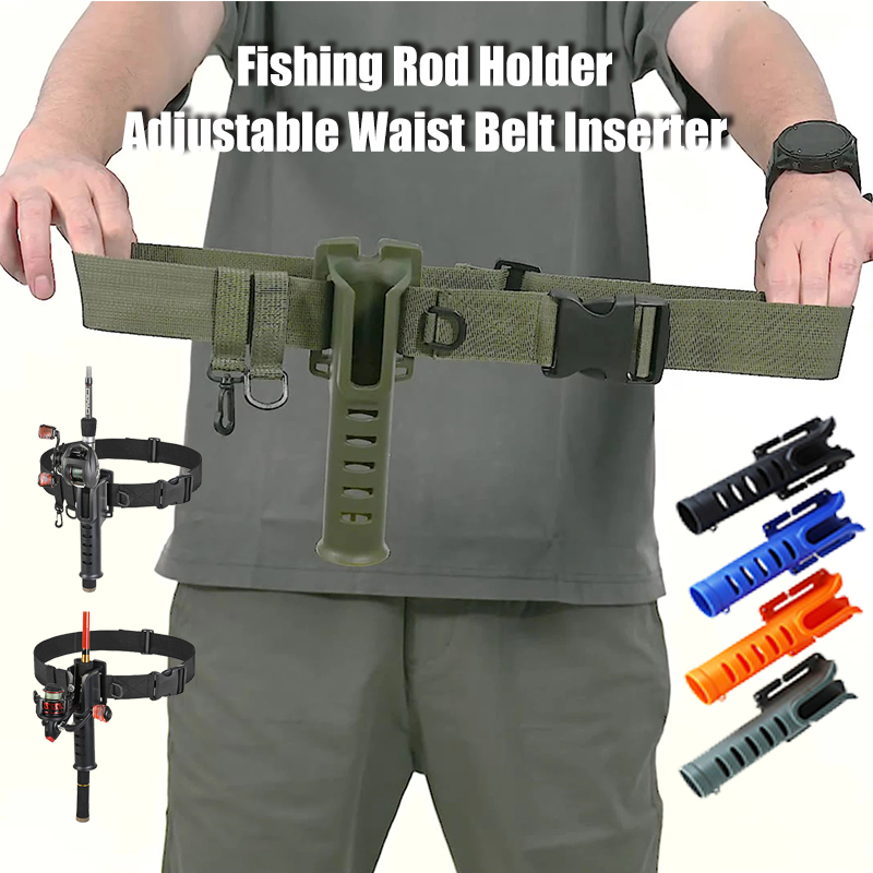 Fishing Rod Fly - แขวนตกปลาเข็มขัดเอวผู้ถือ Rod ปรับ Wading เข็มขัดสําหรับ SPINNING
