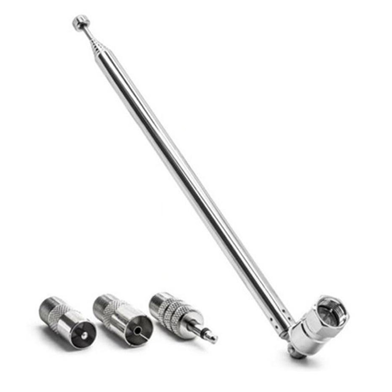 Fishing Rod Telescopic - เสาอากาศก้านอะแดปเตอร์3.5มม. เปลี่ยนเสาอากาศวิทยุเอฟเอ็มสกรูแบบยืดหดได้ตัวรับสัญญาณสเตอริโอ AV แบบหัวต่อตัวผู้