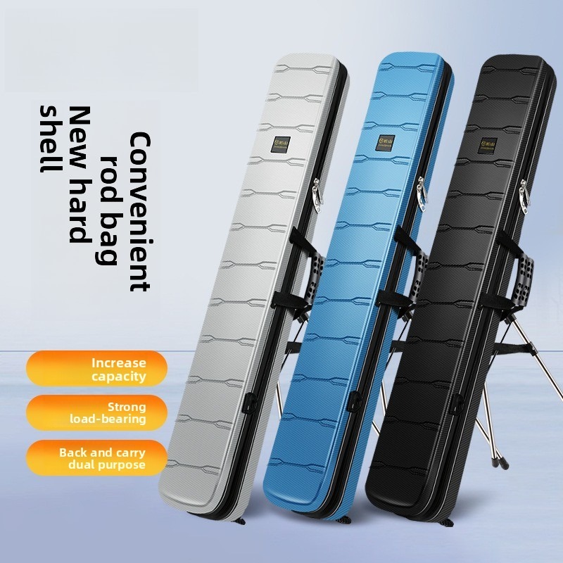 Fishing Rod Case - กระเป๋าใส่คันเบ็ดแบบแข็งแบบพกพา ความจุขนาดใหญ่ หนา ทนทานอเนกประสงค์ พร้อมหูหิ้ว กระเป๋าอุปกรณ์ตกปลา