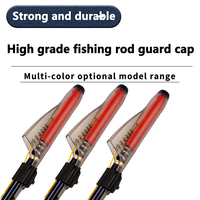 Fishing Rod Building Kit - ฝาครอบปลายคันเบ็ดแบบใส 1 ชิ้น ฝาครอบป้องกันคันเบ็ด ฝาครอบป้องกันปลายคันเบ็ด ฝาครอบคันเบ็ดสำหรับตกปลาทะเล