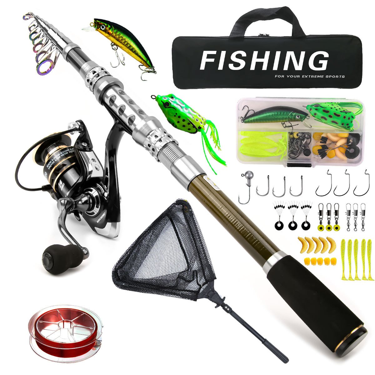 ชุดคันเบ็ดคาร์บอน Luya พร้อมรอ - Fishing Rod Spinning บทวิจารณ์และราคา