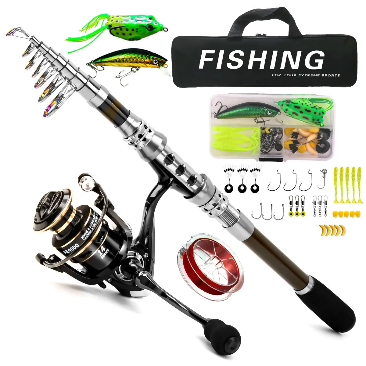 ชุดคันเบ็ดคาร์บอน Luya พร้อมรอ - Fishing Rod Spinning บทวิจารณ์และราคา