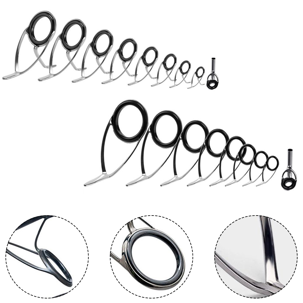 9ชิ้นชิ้นชิ้นชิ้นเบ็ดตกปลาไกด์ - Fishing Rod Building Kit บทวิจารณ์และราคา