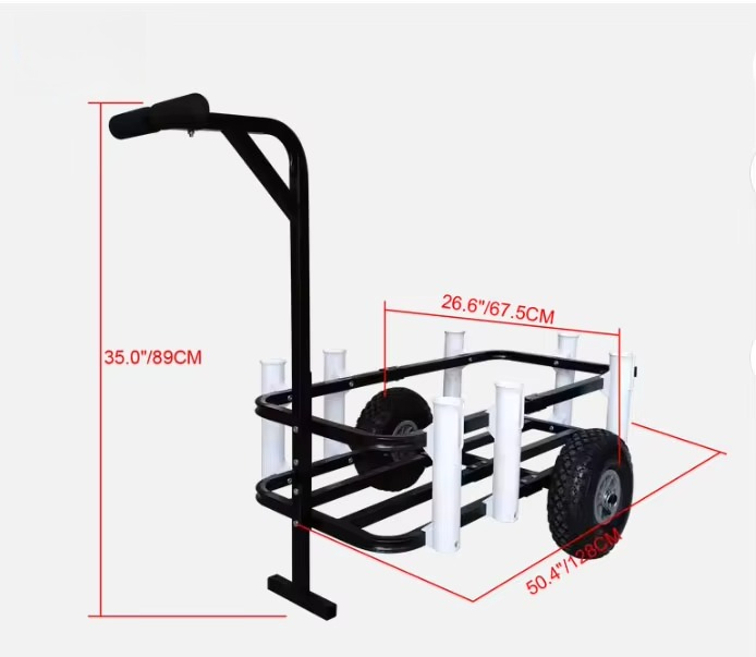 รถเข็นพับได้สำหรับชายหาด รถเข็ - Fishing Rod Holder บทวิจารณ์และราคา