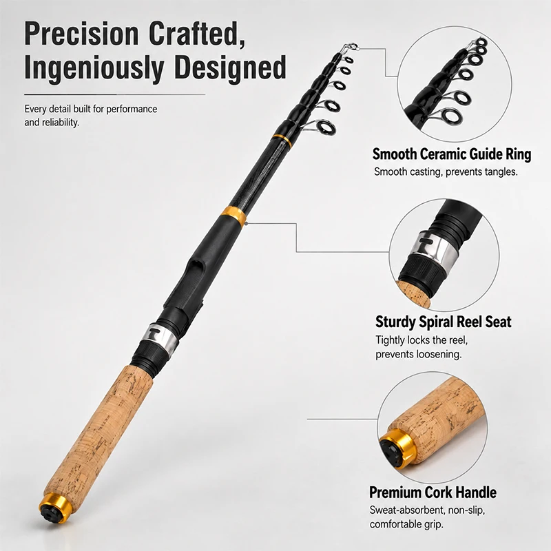 ชุดคันเบ็ดตกปลา DEUKIO แบบสปิน - Fishing Rod Spinning บทวิจารณ์และราคา